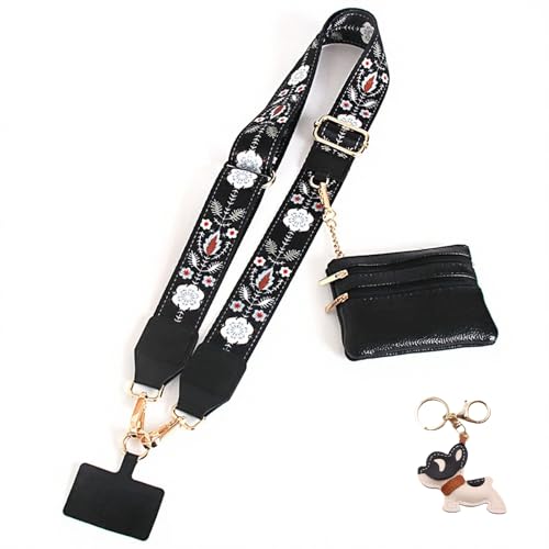 fjaldjfu Telefongurt Mit Reißverschlusstasche, Geldbörse Zum Umhängen, Handygurt Mit Tasche, Anstecken Und Los Gehts, Handyschlaufe Mit Reißverschlusstasche Für Die Brieftasche (1PC-A) von fjaldjfu