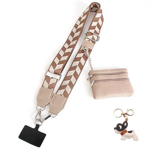 fjaldjfu Telefongurt Mit Reißverschlusstasche, Geldbörse Zum Umhängen, Handygurt Mit Tasche, Anstecken Und Los Gehts, Handyschlaufe Mit Reißverschlusstasche Für Die Brieftasche (1PC-F) von fjaldjfu
