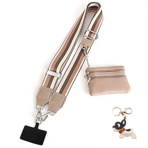 fjaldjfu Telefongurt Mit Reißverschlusstasche, Geldbörse Zum Umhängen, Handygurt Mit Tasche, Anstecken Und Los Gehts, Handyschlaufe Mit Reißverschlusstasche Für Die Brieftasche (1PC-H) von fjaldjfu