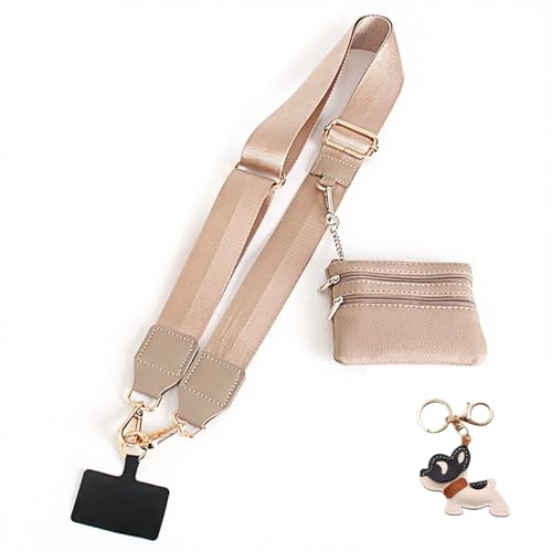 fjaldjfu Telefongurt Mit Reißverschlusstasche, Geldbörse Zum Umhängen, Handygurt Mit Tasche, Anstecken Und Los Gehts, Handyschlaufe Mit Reißverschlusstasche Für Die Brieftasche (1PC-I) von fjaldjfu