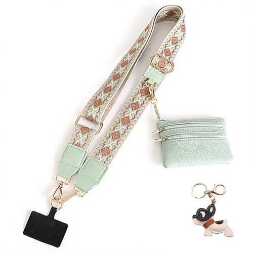 fjaldjfu Telefongurt Mit Reißverschlusstasche, Geldbörse Zum Umhängen, Handygurt Mit Tasche, Anstecken Und Los Gehts, Handyschlaufe Mit Reißverschlusstasche Für Die Brieftasche (1PC-J) von fjaldjfu