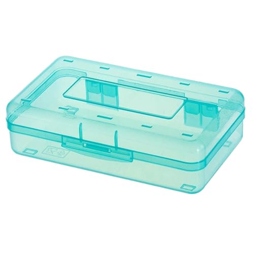 fkngcp Plastikstiftkiste, Bleistiftkoffer mit großer Kapazität, sichtbares Hardkoffer mit Schnappscheibendeckel, stapelbar fkngcp Plastikstiftkiste, Bleistiftkoffer mit großer Kapazität, sichtbares Hardkoffer mit Schnappscheibendeckel, stapelbar von fkngcp