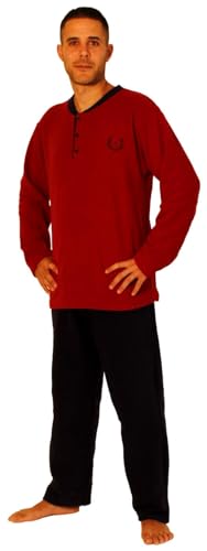flashpijamas. Pyjama für Herren, 2 Stück, Fleece-Schlafanzug aus 92 % Baumwolle und 8 % Elastan, Pm6, XL von flashpijamas