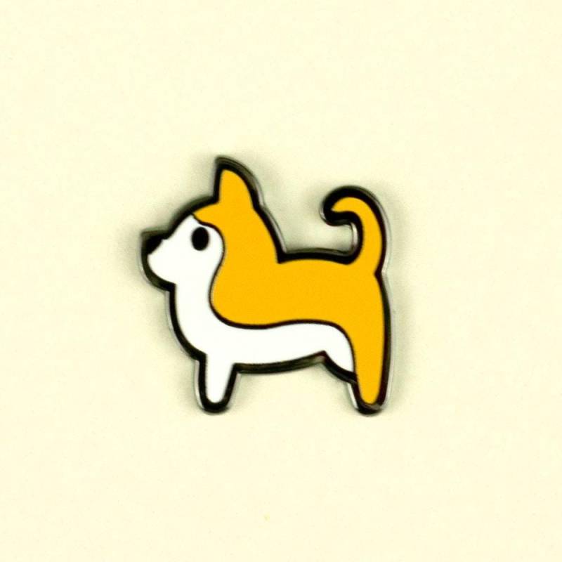 Chihuahua Emaille Pin 2 cm - Hund Chiwawa Niedlicher Ansteckpin Brosche Abzeichen Flair Kragennadel Hutnadel Natur Tier von fleacircusetsy