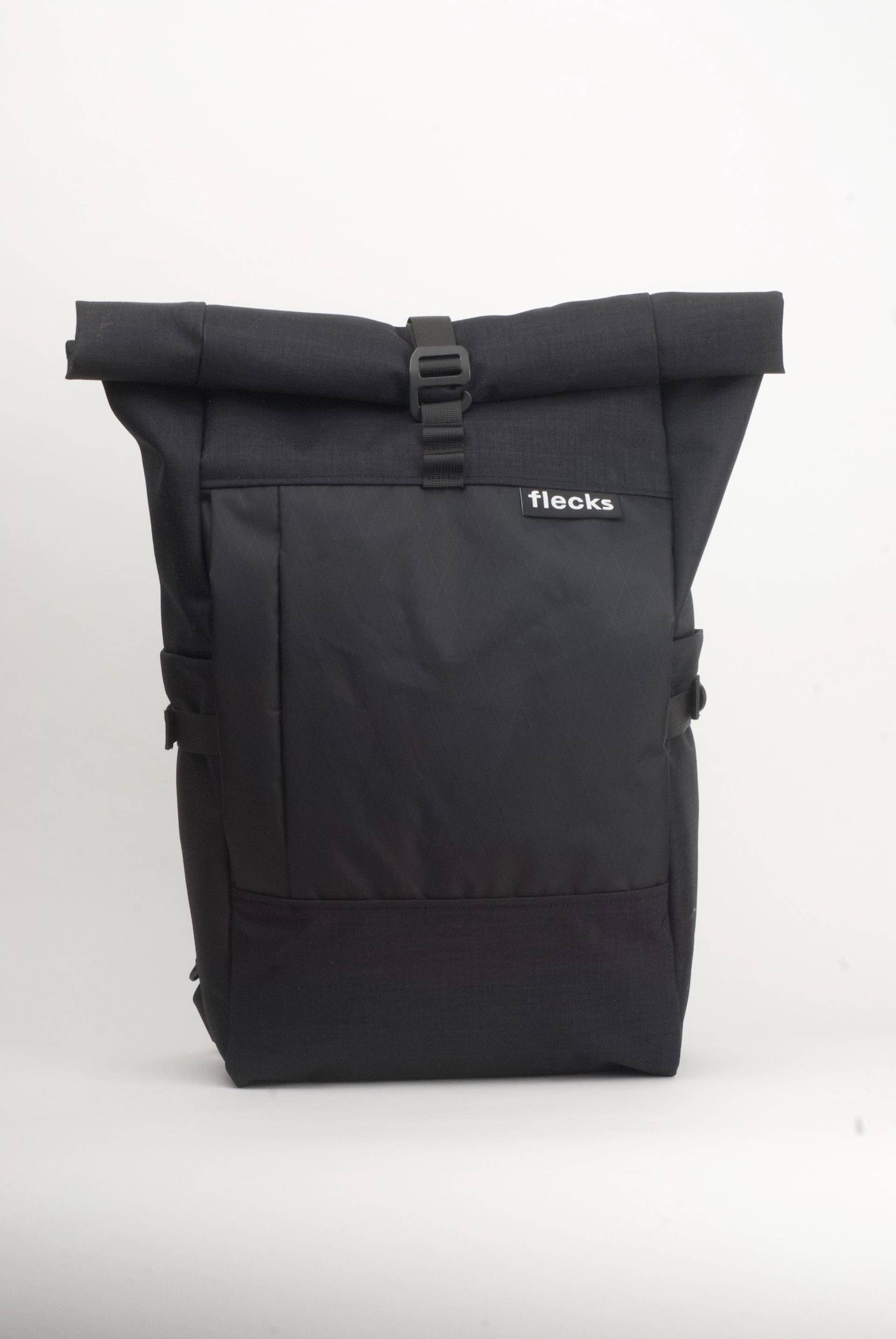Rucksack Daypack Tagesrucksack Colorblocking Wickelrucksack Bikepacking Tasche Rolltop Wasserdicht Personalisiert Damen Herren Handmade von flecksstudio