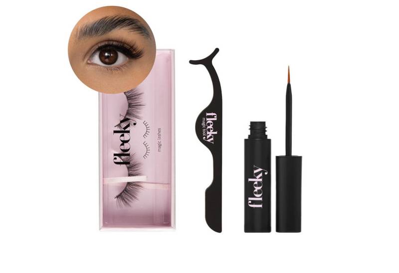 fleeky Bandwimpern Magic Lashes Babe – künstliche Wimpern, Spar- Set, 3 tlg., vegane Wimpern mit natürlichem Schwung bis zu 20× wiederverwendbar von fleeky