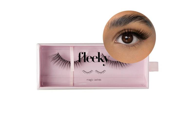 fleeky Bandwimpern Magic Lashes Sweety - natürliche Wimpern, zarte Alltagswimpern mit offenem Blick – vegan, flexibel, 20× nutzbar von fleeky