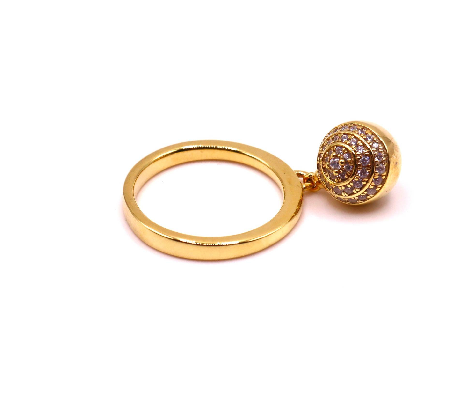 Cycle De Vie Pavé Fassung Ring-Silber Ohrstecker Ringe, Sphäre Gold Ringe, Kugelgewinde Ringe, Kreis Ringe, Leben Kreis, Valentinstag Geschenk von fleuretmoicreations