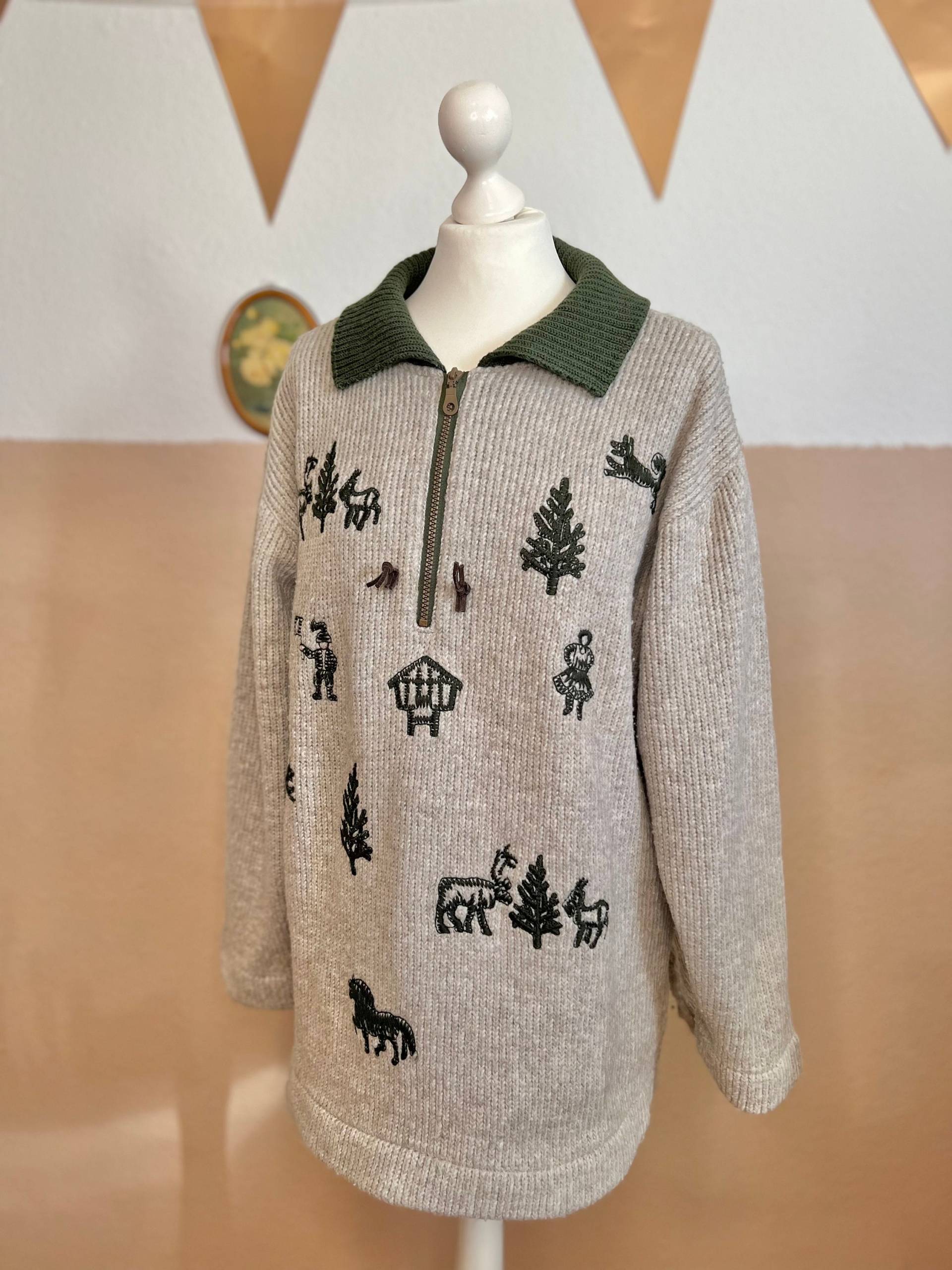 Vintage Norweger Wolle Pullover Hoodie Zipper Retro Bwige Grün Warm Winter Vintage Norweger Wolle Pullover Hoodie Zipper Retro Bwige Grün Warm Winter von fleurvintagefleur