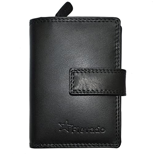 flevado Büffelleder Hand Made Karten Geld Börse Kredit Karten Geldkarten Etui RFID Schutz Glattleder von flevado