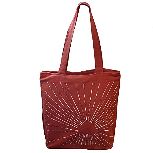 flevado Damen Schultertasche Freizeittasche Strassstein Musterung Farbe wählbar (Rot) von flevado