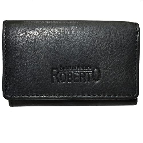 flevado ECHT Leder SCHLÜSSEL BÖRSE SCHLÜSSEL ETUI UND Geldbeutel MIT Druckknopfverschluss für Damen und Herren mit RFID von flevado