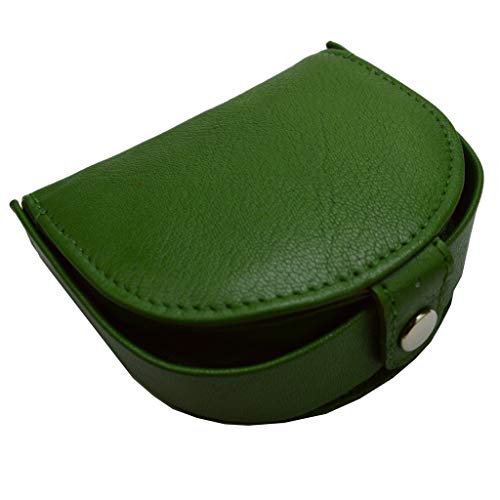 flevado Echt-Leder Münzbörse Geldbörse mit Kleingeldschütte mini Münzbörse Kleingeld Portemonnaie grün von flevado