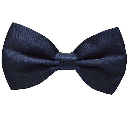 Fliegen 12,5 x 7 cm Anzugfliege mit verstellbarer Schleife und Druckverschluss (dunkelblau) von flevado