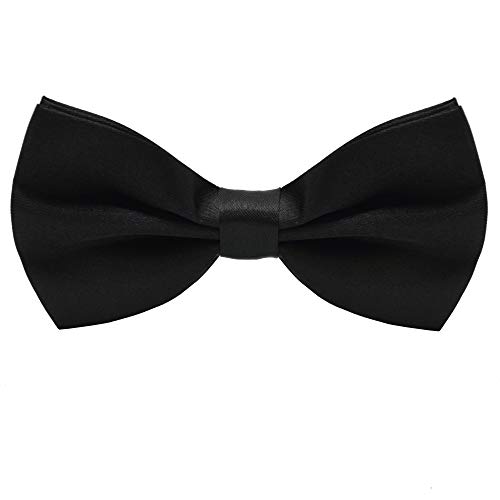 Fliegen 12,5 x 7 cm Anzugfliege mit verstellbarer Schleife und Druckverschluss (schwarz) von flevado