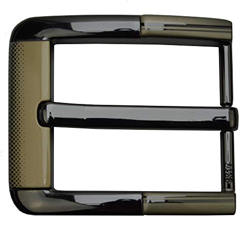 flevado Gürtelschnalle silbern Buckle Metall Dornschließe für Gürtel mit 4 cm Breite von flevado