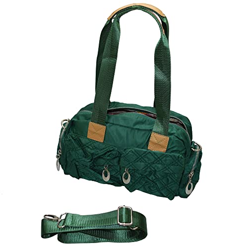 flevado Kleine Damen Schultertasche als Handtasche kombinierbar Freizeitttasche Farbe wählbar (Grün) von flevado