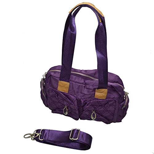flevado Kleine Damen Schultertasche als Handtasche kombinierbar Freizeitttasche Farbe wählbar (Lila) von flevado
