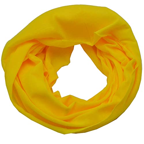flevado Multifunktionstuch Halstuch Kopftuch Schal Schlauchtuch in verschiedenen Farben (gelb) von flevado