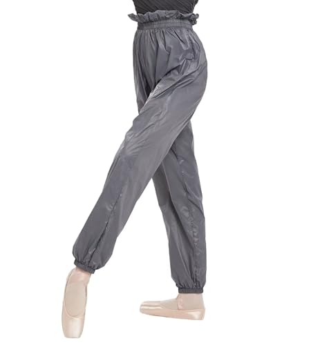 flexdans Damen Ripstop Pant Hose, Leichte, Dünne Hochtaillierte Aufwärmhose Balletthose für Mädchen Damen 9350 Dark Grey L von flexdans