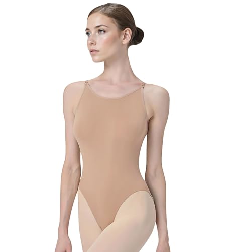 flexdans Hautfarben Ballett Trikot Body Turnanzug Gymnastik Tanzen Unterwäsche für Kinder und Damen Adult L/XL von flexdans