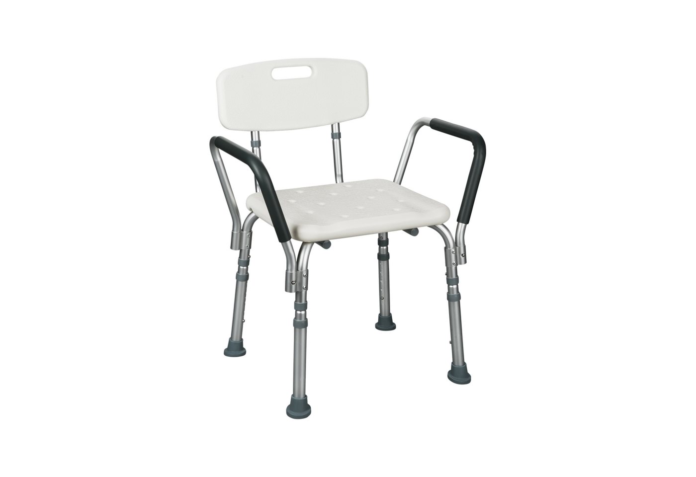 flexilife Duschhocker Duschsitz Duschhocker mit Rückenlehne und Armlehne - 110 kg belastbar von flexilife