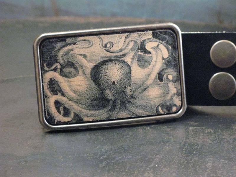 Oktopus Gürtelschnalle - Geschenk Für Ihn Sie Männer Coole von flightpathdesigns