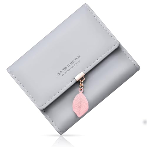 Flintronic Damen Geldbörse - PU Leder Portemonnaie Lang Mit Großer Kapazität, Mehreren Kartenfächern Und Fächern - Elegant Grau von flintronic