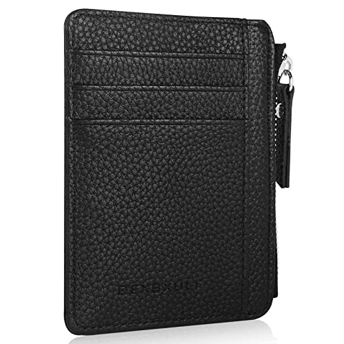 flintronic Leder Geldbörse Herren, Kartenetui aus Leder, Mini Geldbörse Leder mit RFID Schutz, Slim Wallet Kreditkartenetui, Geldbeutel Kleine Portemonnaie mit Kartenfächer/Münzfach/Kleingeldfach von flintronic