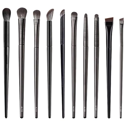 Flintronic Lidschatten Make-Up Pinsel, 10 Stück Pinselset Makeup, Make Up Pinsel Set, Augen Lidschatten Pinselset Zum Verblenden Von Puder Highlighter Concealer Lidschattenpinsel von flintronic