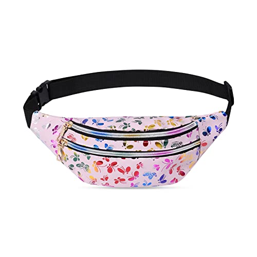 Flintronic Gürteltasche Damen, Bauchtasche Mode Wasserdicht, Bauchtasche Damen, Gürteltasche Fächer mit 3 Fächer, Verstellbarer Gurt Hüfttasche für Sport Reise Wandern Outdoor Travel von flintronic