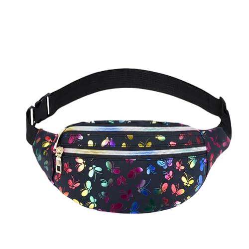 Flintronic Gürteltasche Damen, Bauchtasche Mode Wasserdicht, Bauchtasche Damen, Gürteltasche Fächer mit 3 Fächer, Verstellbarer Gurt Hüfttasche für Sport Reise Wandern Outdoor Travel von flintronic