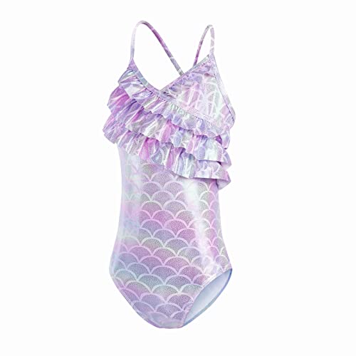 flintronic Mädchen Badeanzug Einteilige Badeanzüge, Schwimmen Sommer Swimsuit Hawaiianischer Badeanzug Kinder Bikini Badebekleidung mit Verstellbare Schultergurte für Schwimmunterricht（7-12Jahre） von flintronic