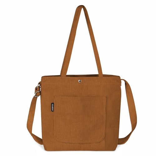 flintronic Damen Handtasche, Umhängetasche Damen, Cord Tasche Damen Umhängetasche, Shopper Schultertaschen, Crossbody Bag mit Schultergurt für Arbeit Reisen Einkaufen Schule Alltag von flintronic