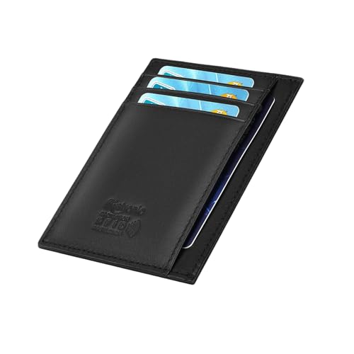 flintronic Leder Geldbörse Herren, Kartenetui aus Leder, Mini Geldbörse Leder mit RFID Schutz, Slim Wallet Kreditkartenetui, Geldbeutel Kleine Portemonnaie mit Kartenfächer/Münzfach/Kleingeldfach von flintronic