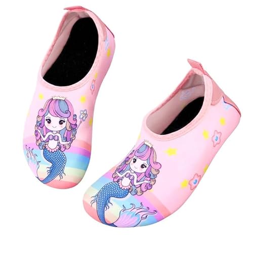 flintronic Kinder Aquaschuhe, Badeschuhe Kinder, 22-29EU Wasserschuhe Strandschuhe Mädchen Jungen, Non-Slip Aqua Schuhe, Schnell Trocken Atmungsaktive Wasserschuhe von flintronic