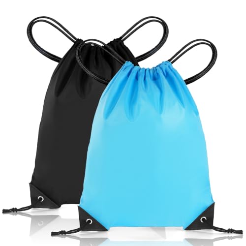 flintronic Kordelzugbeutel, PE-Beutel Kordelzug Turnbeutel, Große Kapazität Kordelzug Sporttasche, Wasserdichter Schwimmbeutel Kordelzug Rucksack für Sport, Strand, Reisen, Gym – Unisex von flintronic