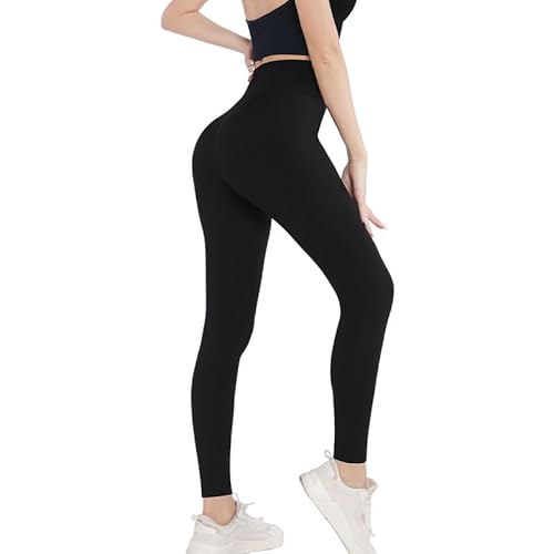 flintronic Leggings Damen High Waist, Damen Gym Leggings, Blickdicht Leggins mit Bauchkontrolle, Elastische Bauchweg Hosen, Scrunch Butt Leggings Damen, für Sport Yoga Fitness von flintronic