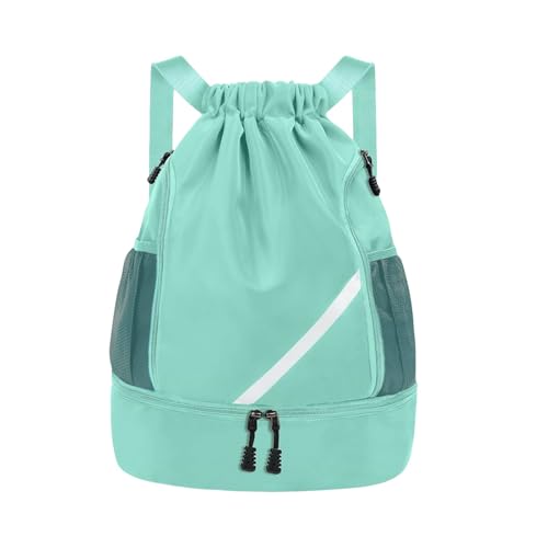 flintronic Mode Sport Rucksäcke, Turnbeutel, Große Kapazität Kordelzug Sporttasche, Gymsack Wasserfest Sporttasche, Turntasche mit Schuhfach & Wasserflaschen-Netztaschen, für Erwachsener Jugend von flintronic