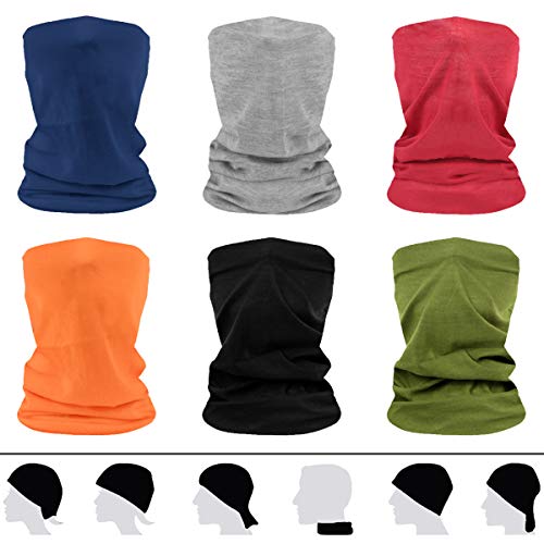 flintronic Multifunktionstuch Gesichtsmaske Elastische Schlauchtuch Mundschutz Maske Herren/Damen Halstuch Kopfbedeckung Sonnenschutz Maske Balaclava Loop-Schal für Yoga Laufen Wandern von flintronic