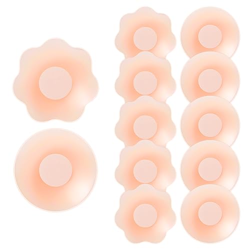 flintronic Nippelpads, 6 Paar Nippelcover aus Premium Silikon, Selbstklebend Nippelabdeckung, Wiederverwendbare und Waschbare Nippel Cover, Ultra Dünne Brust Aufkleber von flintronic