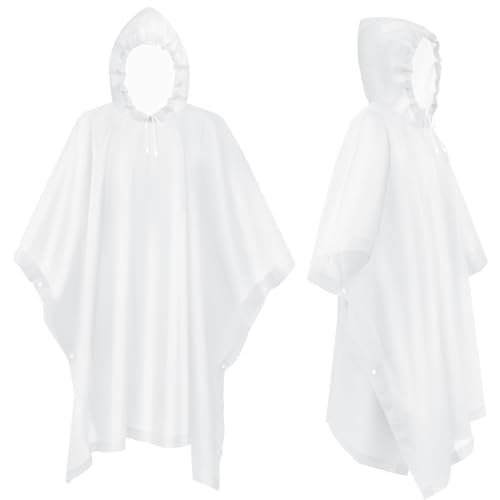 flintronic Regenponcho Regenmantel für Herren Damen, 2 Stück Wiederverwendbar Wasserdicht Regencape Regenjacke, Eva Regenjacke Unisex, für Camping, Wandern, Reisen, Radfahren von flintronic