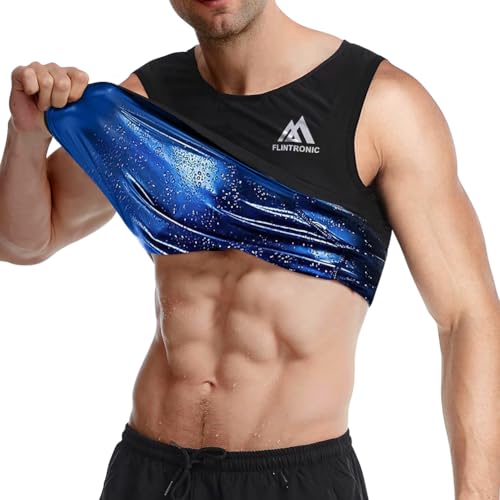 flintronic Sauna Weste, Herren Abnehmen Weste, Sauna Weste, Sport Gym Tank, Bauchkontrolle Abnehmen Heat Trapping T-Shirt, für Herren, L flintronic Sauna Weste, Herren Abnehmen Weste, Sauna Weste, Sport Gym Tank, Bauchkontrolle Abnehmen Heat Trapping T-Shirt, für Herren, L von flintronic