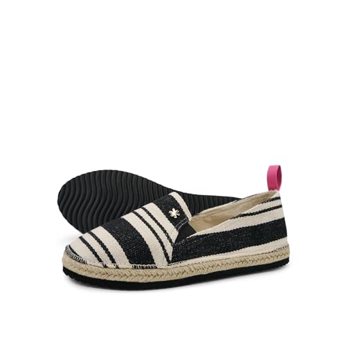 flip*flop Damen Espadrille Espadrille*Striped, Schwarz, Größe 36 EU von flip*flop