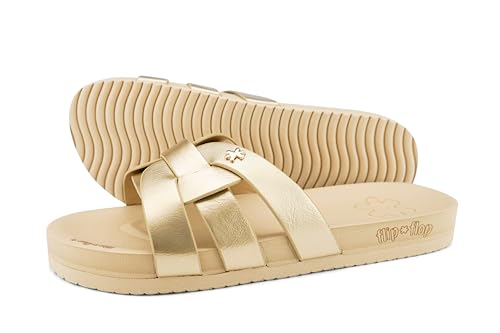 flip*flop Damen Hausschuh toscany, Gold, Größe 41 EU von flip*flop