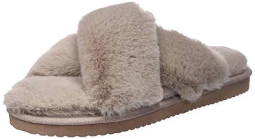 flip*flop Damen crossfur 2 Hausschuh, Taupe, 40 EU von flip*flop