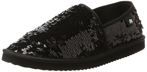 flip*flop Damen flippadrillasequins Espadrilles, Schwarz (Black/Silver) von flip*flop