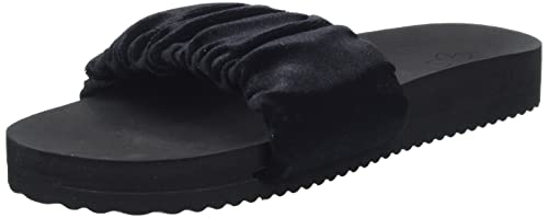 flip*flop Damen poolgentle Velvet Hausschuh, Black, 38 EU von flip*flop