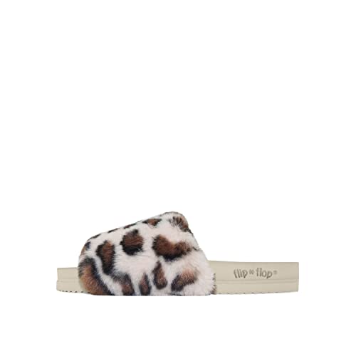 flip*flop Damen poolleo fur Hausschuh, Taupe, 42 EU von flip*flop