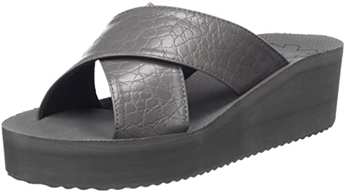 flip*flop Damen wedgecross Croco, Steel, 37 EU von flip*flop